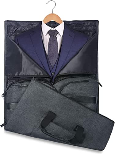 UNIQUEBELLA Convertible Garment Bag for Travel Carry on Garment Duffel Suit Bag with Shoe Compartment Weekend Flight Bag for Men