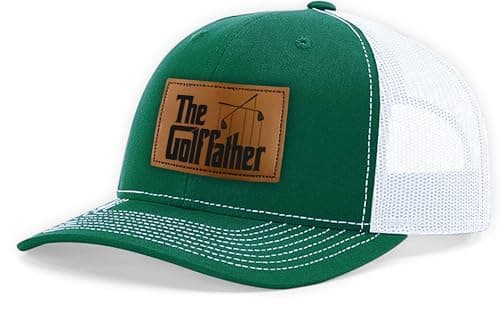 Father Golf Gifts - Dad Hat - Gifts for Dad from Daughter, Son, Kids - Golf Gifts for Men - Adjustable Fit, Comfortable Cotton, Perfect for Casual Wear - The Father Trucker Hat, Green