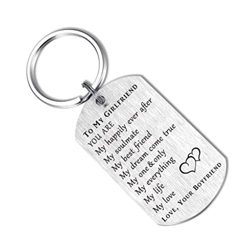 CPLJW Boyfriend Girlfriend BF GF Keychain Gifts for Anniversary Birthday Valentine Wedding Christmas Meaningful Presents