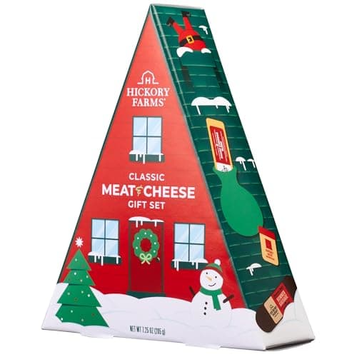 Hickory Farms Meat and Cheese Stocking Stuffer - Gift Basket - 4 Pack| Gourmet Charcuterie Food Christmas Gift | Perfect for the Holiday