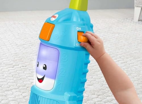 Fisher-Price Toddler Toy Laugh & Learn Light-Up Learning Vacuum Musical Push Along for Pretend Play Infants Ages 1+ Years​