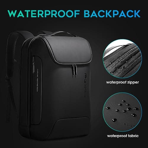 BANGE Men's Anti-Theft Backpack,Waterproof Fashion Travel Backpacks,High Tech Backpack with USB3.0 Charging Port,Business Laptop Backpack Fits 17.3 Inch Notebook…