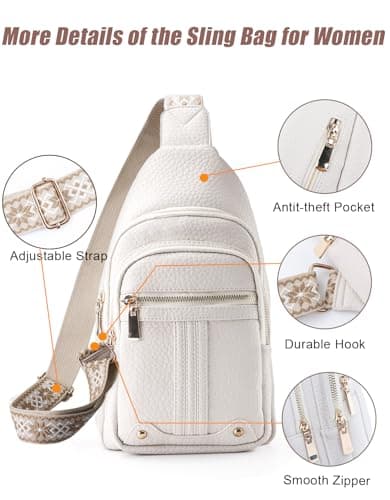 Christmas Gifts for Mom Wife Crossbody Bags Gifts for Women Birthday Gifts for Her Small Crossbody Sling Bag Fanny Pack Chest Travel Anti Theft Purse Unique Secret Santa Mothers Day Gift Ideas