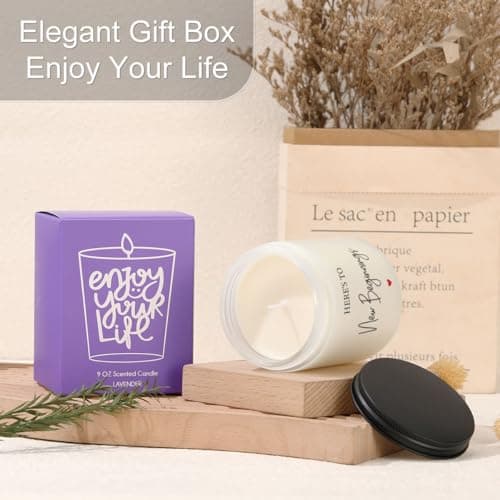 New Beginnings Gifts for Women Going Away Gifts for Coworkers Women Leaving Farewell for Coworkers Moving Away for Friends Divorce Housewarming Scented Candles Lavender