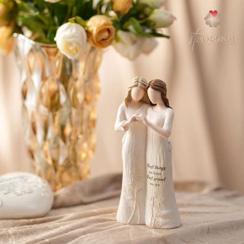 Best Friend Figurines - Friendship Bestie Gifts for Women - Christmas Birthday Gifts for Sisters from Sister