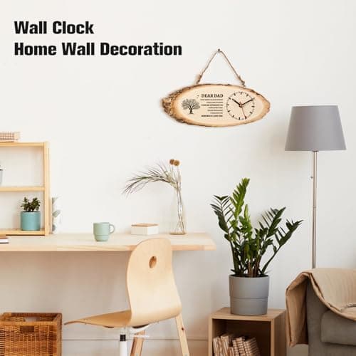 BeauGift Dad Gifts, Wooden Clock Gifts for Daddy from Daughter Son Kids, Dad Birthday Gift Idea for Papa Who Wants Nothing, Christmas from Child to My Dad