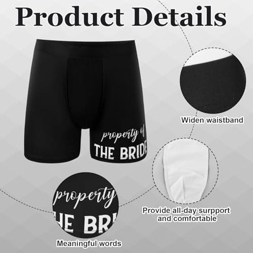 Geyoga 3pcs Groom Gift Set Wedding Gifts for Groom Include Boxer Brief Underwear Socks Wedding Gift for Husband from Bride