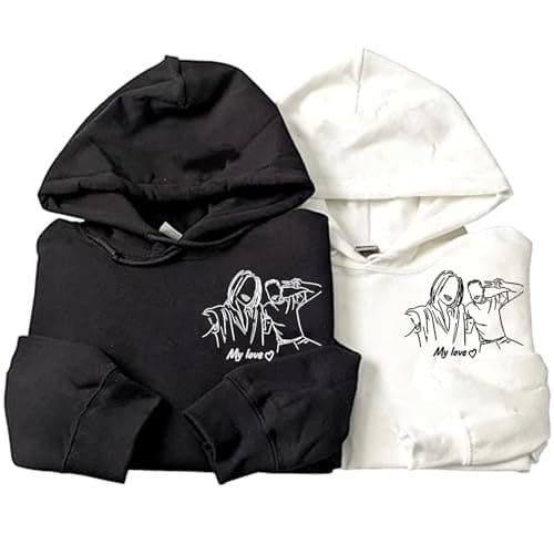 Custom Hoodies Design Your Own, Shirt Portrait From Photo, Valentines Customized Gifts For Boyfriend 2024