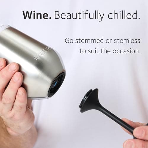 Huski Wine Tumbler 2.0 | NEW | Award-winning Design with Detachable Stem | Premium Stainless Steel Wine Glass with Lid | Triple Insulated Tumbler | 12oz Capacity | Great Gift (Champagne)
