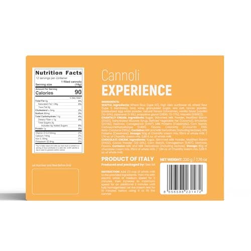 Cannoli, Gourmet Cookies. Biscotti DIY - Cannoli Experience, GIFT basket, Biscotti Italian Cookies, European Cookie, Prime Gifts for Christmas, for Friend, Women, Men or Grandma. CRAFT Your Sicilian Cannoli at Home!