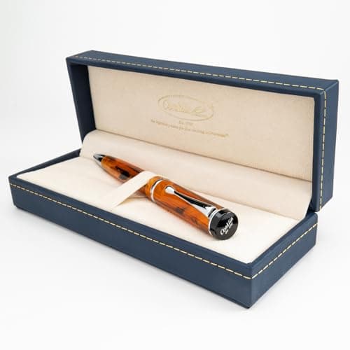 YIVONKA Ballpoint Pen Luxury Ballpoint Line Black Refill width 0.5mm Gift Set for Men & Women Professional Executive,Office,Nice BallPens Classy Gift Box (Silver)