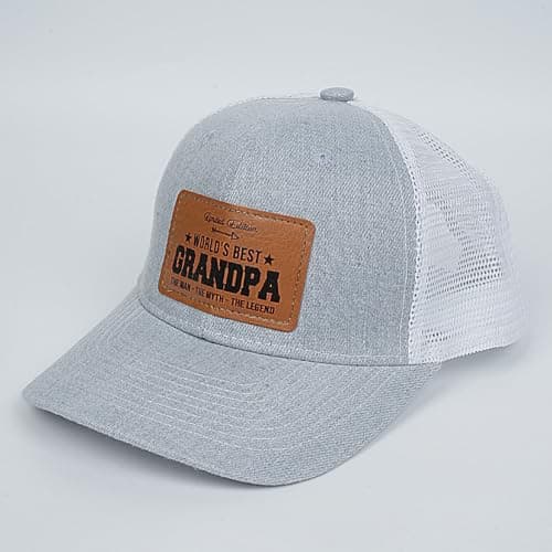 Men's Hat Gifts - Men Cap Gifts for Christmas Father's Day Birthday Trucker Hat Leather Pattern Baseball Cap