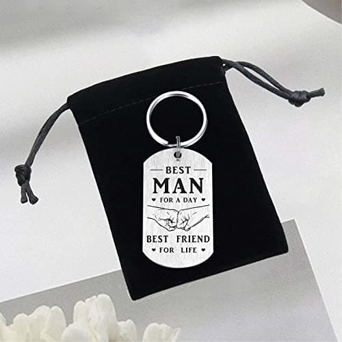 Alotozo Wedding Day Keychain - Bridal Shower Gifts for Bride Groom Groomsmen Bridesmaid Maid of Honor Father