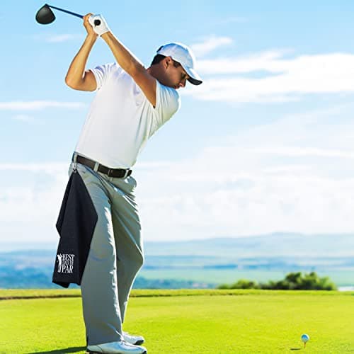 R HORSE 2Pcs Funny Golf Towel Gifts, Microfiber Embroidered Golf Towels for Bags with Clip, Sport Accessories Birthday for Men Women Golfer Fan