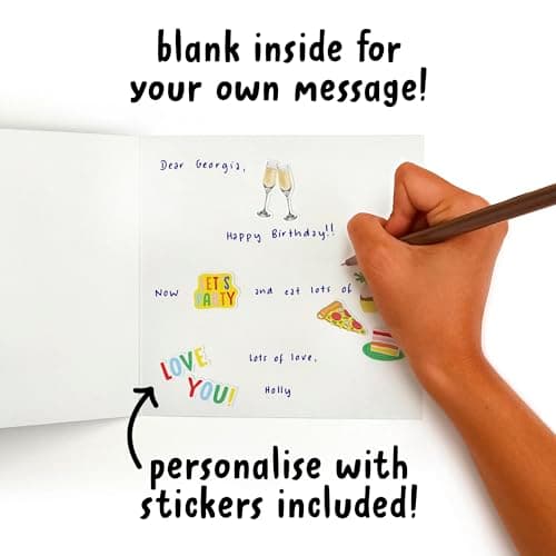 CENTRAL 23 - Funny Birthday Card - 'Happy Birthday To My Otter Half' - For Boyfriend Girlfriend Wife Husband Fiance - Cute Animal Humor - Comes with Fun Stickers