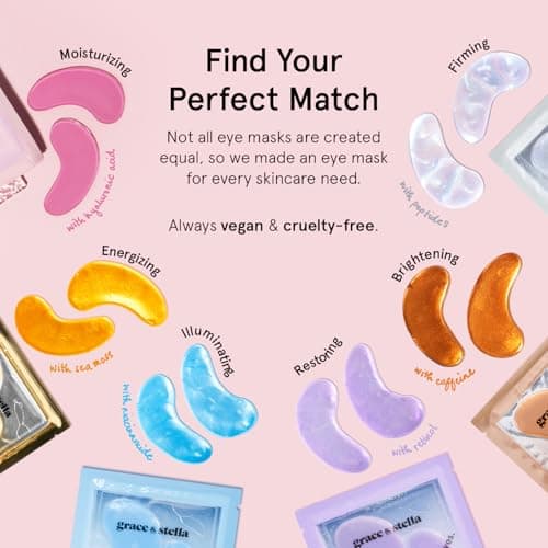 grace & stella Award Winning Under Eye Mask - Travel Essentials - Birthday Gifts for Women - Gel Eye Patches for Dark Circles, Puffy Eyes, Wrinkles, Undereye Bags - Vegan - Self Care (24 Pairs, Gold)