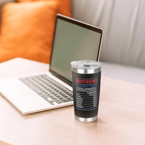 Gifts for Boyfriend, Him - Anniversary, Birthday, Christmas Boyfriend Gifts from Girlfriend - Romantic Love Couple Gift for Him from Her - Ideas for Couples - 20 Oz Stainless Steel Tumbler