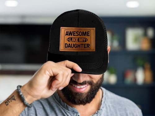 Gifts for Dad from Daughter - Funny Father Hat for Christmas - Dad Birthday Gifts from Daughter - Adjustable Fit, Comfortable Cotton, Perfect Present for Awesome Father Daughter Trucker Hat