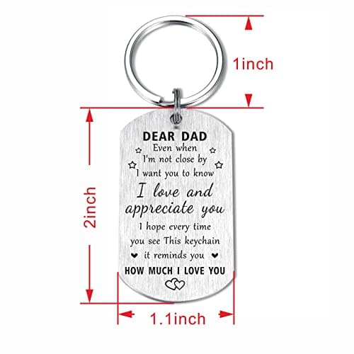 Resdink Dad Gifts from Daughter Son- Remember I Love You Dad Birthday Christmas Fathers Day Keychain
