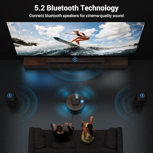 Official Licensed Netflix Smart Projector, HAPPRUN Projector 4K with Wifi and Bluetooth, DoIby Audio,Built-in Apps, Native1080P 1000 ANSI,Electric Focus,Movie Projector for Home Cinema,Outdoor,Indoor