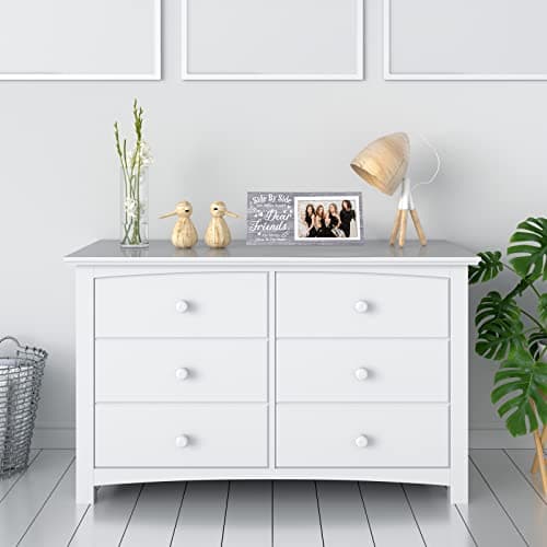 Jetec Wooden Friends Picture Frame 12 x 5.5 Inch Photo Frame Graduation Day Dear Friends Gifts Long Distance Friendship Photo Gifts(Deep Grey)