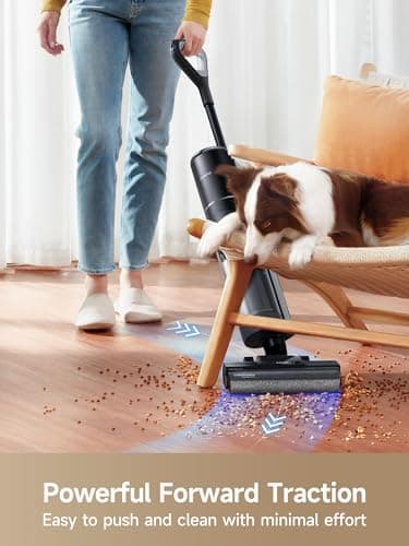 DREAME H12 PRO Vacuum Mop, Wet Dry Vacuum Cleaner for Hard Floor, Vacuum and Mop at The Same Time for Wet & Dry Messes, Auto Self-Cleaning, Edge to Edge Cleaning with Hot Air Drying
