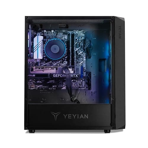 YEYIAN Tanto Gaming PC - Intel i5 13400F 2.50 GHz, RTX 4060 8GB Desktop Computer, 1TB NVMe SSD, 16GB DDR5 RAM, 650W PSU, Intel B760, Win 11 Home Prebuilt Tower PC, WiFi Ready