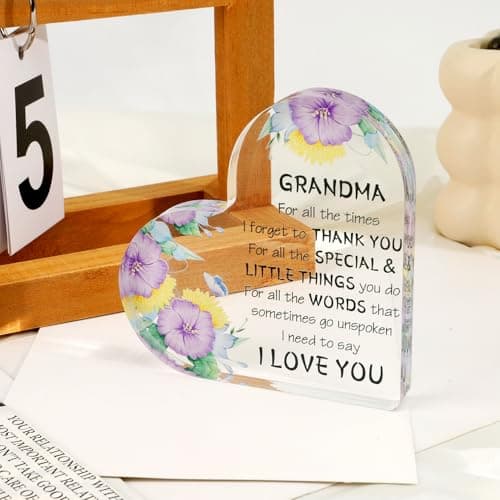 Gifts for Grandma, Grandma Gift Ideas Acrylic Desk Decor, Grandma Birthday Gifts,Cool Presents for Grandma, Thanksgiving Gifts Grandma Christmas Gifts Mothers Day
