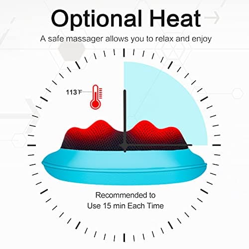 Mo Cuishle Electric Shiatsu Back Massager with Heat - Powerful 3D Kneading for Neck, Shoulder, Lower Back Pain Relief - Ergonomic Design for Home, Office, & Car - Gifts for Women, Men, Mom & Dad