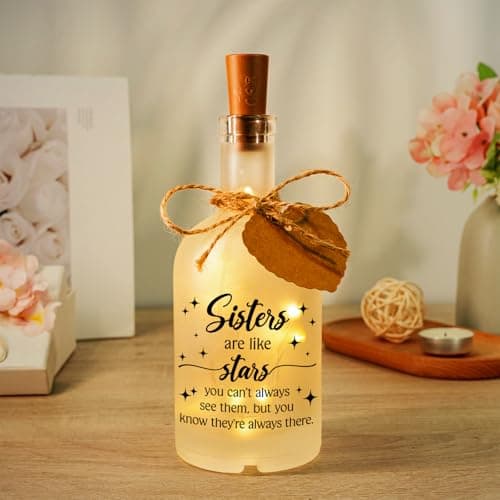 Sister Gift Sisters Birthday Gifts Birthday Gifts for Sisters from Sisters Brother Christmas Mothers Day Valentines Day Gift for Sisters Adult Decorations Decorative Bottle Jar Lighting