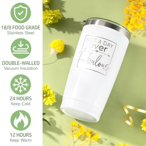 Birthday Gifts for Women Self Care Friendship Gifts, Vanilla Relaxing Spa Gifts Basket Care Package w/ Luxury Flannel Blanket 20 Oz Tumbler, Unique Mothers Day Gift Idea for Mom Her Friend Sister Wife