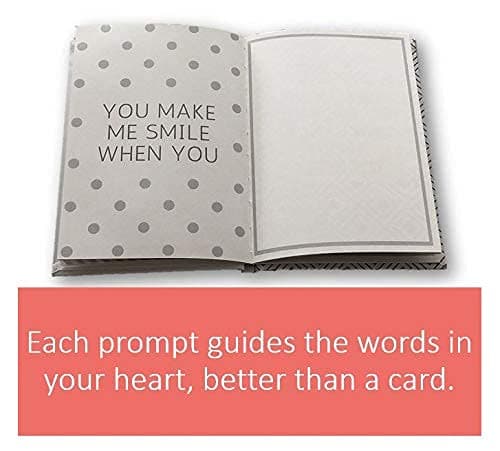 Gratbook You Are Loved Book, Personalized Why I Love You book, Easy Prompts to get your feelings on paper, Perfect for Mom, Wife, Sister, Boyfriend, Loved One, Quality Hardcover, 5 in x 7 in (White)