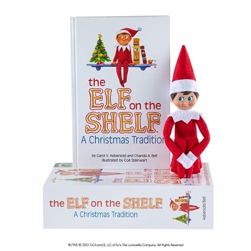 The Elf on the Shelf: A Christmas Tradition - Boy Scout Elf with Blue Eyes - Includes Artfully Illustrated Storybook, Keepsake Box and Official Adoption Certificate