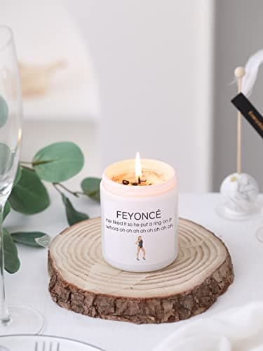 Funny Wedding Gift, Engaged Gift for Bride, Newly Couples, Bridal Shower Wedding Gifts, Newly Engaged Gifts for Her,Feyonce Candle, He Put A Ring on it Candle, Lavender Scented Candles 7oz