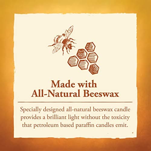 Candle by the Hour 48-Hour Horizontal Candle, Eco-friendly Natural Beeswax with Cotton Wick Color-Yellow