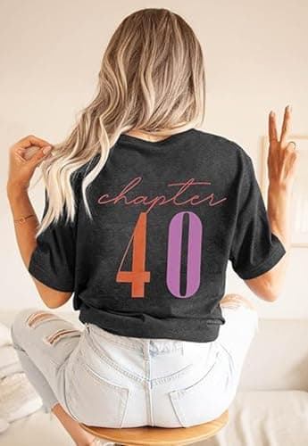 40th Birthday Gift for Women Vintage 1985 Shirt Letter Print Retro Party Tops Casual Short Sleeve Tee