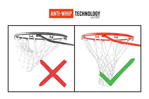 Heavy Duty Basketball Net Replacement - All Weather Anti Whip, Fits Standard Indoor or Outdoor Rims - 12 Loops - Basketball Hoop Net Replacement Outdoor