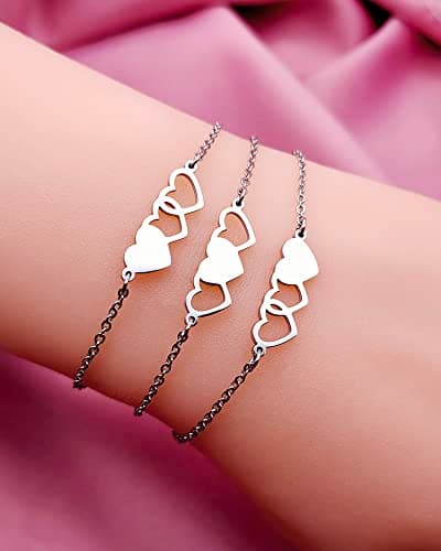 HOFOYA Sisters Best Friends Forever Matching BFF Necklace Set for 2 3 4,Mom Daughter Necklaces,Friendship Necklace,Christmas Birthday Gift for Women Teens BFF Sister.