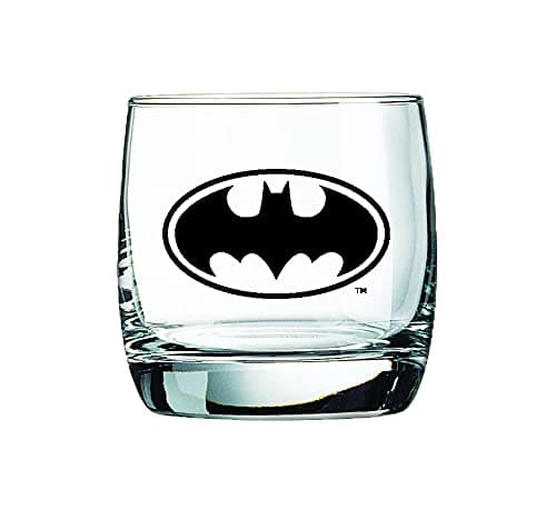 Batman Whiskey Glasses - 10 oz. Capacity - Classic Design - Heavy Base