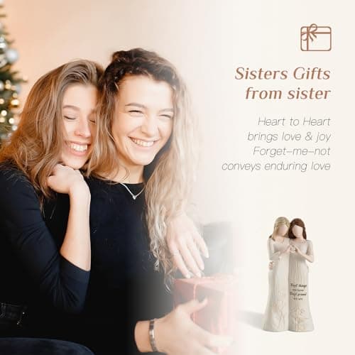 Best Friend Figurines - Friendship Bestie Gifts for Women - Christmas Birthday Gifts for Sisters from Sister
