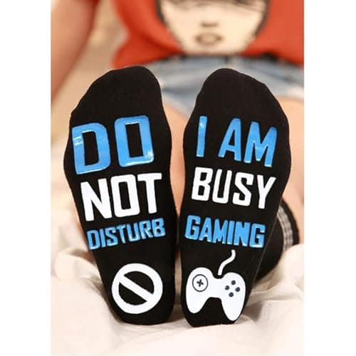 Stocking Stuffers For Men Teens-Christmas Essentials White Elephant Gifts Funny Christmas Stockings Gaming Socks