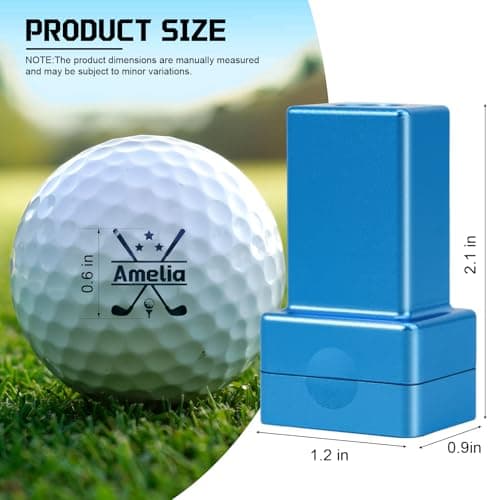 Golf Ball Stamp Personalized, Custom Golf Ball Marker with Monogram Name Design, Waterproof Ink Customized Golf Ball Stamper, Golf Accessories Gifts for Golfers Men Dad Husband