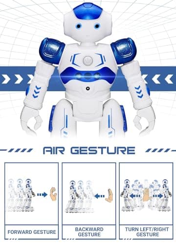 KingsDragon RC Robot Toys for Kids, Gesture & Sensing Programmable Remote Control Smart Robot for Age 3 4 5 6 7 8 Year Old Boys Girls Birthday Gift Present