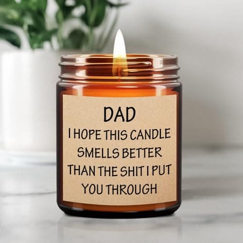 Father's Day Gifts for Dad Who Wants Nothing or Who Have Everything, Fathers Day Grandpa Bonus/Step Dad Gifts from Daughter Son Kids, Funny Gag Gift for Dads, Men Birthday Gift Ideas, Lavender Candle