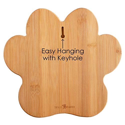 Totally Bamboo Paw Shaped Bamboo Wood Cutting Board and Charcuterie Board, Great Gift for Dog and Cat Lovers