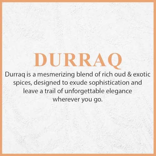 ARIF Durraq Perfumes – Floral Oriental Eau de Parfum for Women – Long-Lasting, Saffron, Plum, Orange Blossom, Neroli, Patchouli, Musk – Luxury Women's Fragrance – 3.4 oz