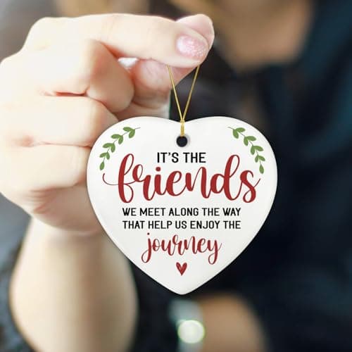 NewEleven Women - Friend Gifts Ornaments 2025 - Friendship Gifts for Friends, Birthday Gift for Women, Besties, Soul Sisters - Ceramic Christmas Ornaments