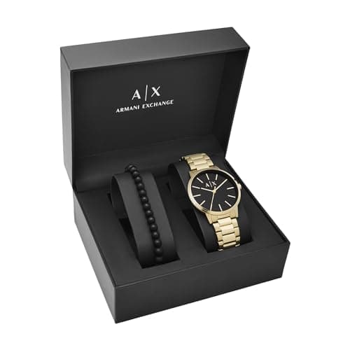 A|X Armani Exchange Men's Watch with Three-Hand Analog Display and Stainless Steel or Leather Band, Watch for Men