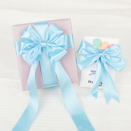 100 Yards Ribbon,1-1/2 Inch Sky Blue Satin Ribbon,Single Face Satin Ribbons,Perfect for Gift Wrapping,Wedding Decoration,Handmade Bows,Wrapping Bouquet, Halloween, Christmas