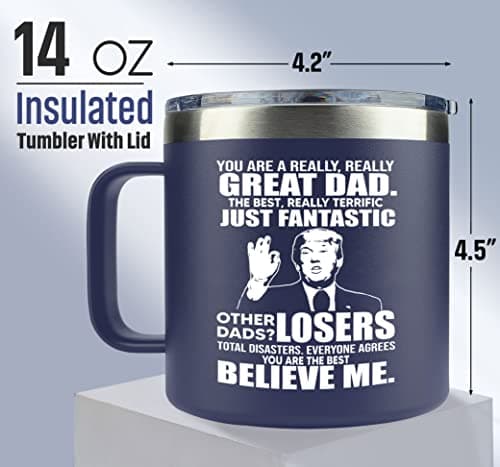 Gifts for Dad from Daughter, Son - Father's Day Gifts for Dad, Men - Dads Birthday Gift Ideas, Happy Birthday gifts for Dads, Fathers - Best Dad Ever Gift, Best dad Mug, 14 Oz Coffee Mug for dad
